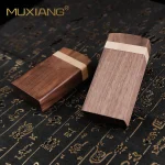 MUXIANG木香手工黑胡桃木質香菸盒-背面