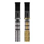 【金色/銀色】ZOBO正牌循環型雙重微孔過濾菸嘴|復古花紋底座|粗中細四用|機械增壓順吸低阻
