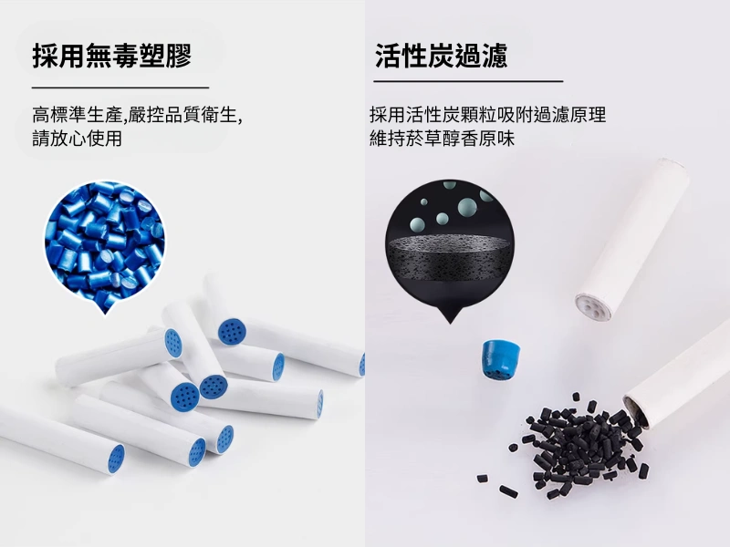 ZOBO正牌煙斗專用活性炭濾芯100支裝|活性炭雙孔設計|無毒材質 獨立小盒裝