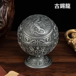 古錫龍-歐式復古浮雕飛龍金屬創意造型菸灰缸