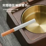 【方形/圓形】天然實木煙灰缸|帶蓋防飛灰防異味|不鏽鋼內膽隔熱阻燃