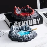 展示火山熔岩_雪山-北歐風創意造型煙灰缸-水泥製家用客廳辦公室擺件-防飛灰滅菸沙組合