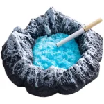 展示雪山煙灰缸-北歐風創意造型煙灰缸-水泥製家用客廳辦公室擺件-防飛灰滅菸沙組合