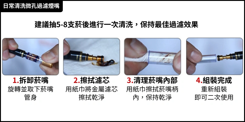 日常清洗微孔過濾煙嘴教學指南
