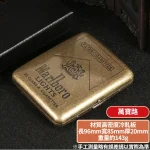 萬寶路-簡約復古金屬隨身菸盒8mm粗煙20支-硬殼抗壓防潮-彈簧壓片-隨身菸盒
