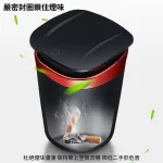 【3色可選】雅尼路便攜式車載菸灰缸|一按自動開蓋|密封阻燃防異味|磁控感應亮燈