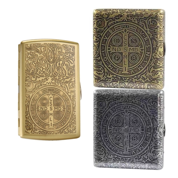 雙槍正品康斯坦丁銅製粗煙菸盒8mm(12支20支裝)防潮抗壓-經典雙槍圖案-金屬質感菸盒推薦 雙槍正品康斯坦丁銅製粗煙菸盒8mm(12支20支裝)防潮抗壓-經典雙槍圖案-金屬質感菸盒推薦