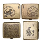 青龍白虎凝花龍韻上山虎-復古雕刻隨身菸盒可裝8mm粗煙20支-防壓防潮金屬香菸收納盒